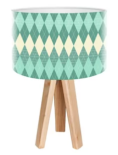 Macodesign Lampa biurkowa Turkusowe romby mini-foto-243, 60 W - Lampy stojące - miniaturka - grafika 1