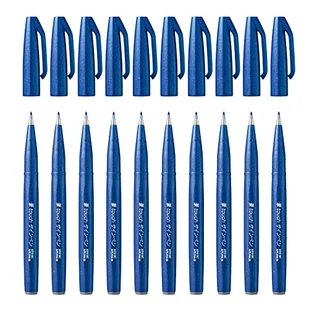 Pentel pędzel znak pióro - niebieski (10 szt.) - Długopisy - miniaturka - grafika 1