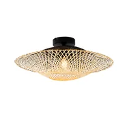 Lampy ogrodowe - QAZQA Orientalna lampa sufitowa zewnętrzna bambusowa 50 cm IP44 - Rina - miniaturka - grafika 1