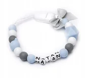 Akcesoria do smoczków - Silikonowa zawieszka z imieniem NATAN upominek - miniaturka - grafika 1
