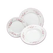 Serwisy obiadowe - Komplet 18 talerzy porcelanowych w róże Thun Bernadotte - miniaturka - grafika 1
