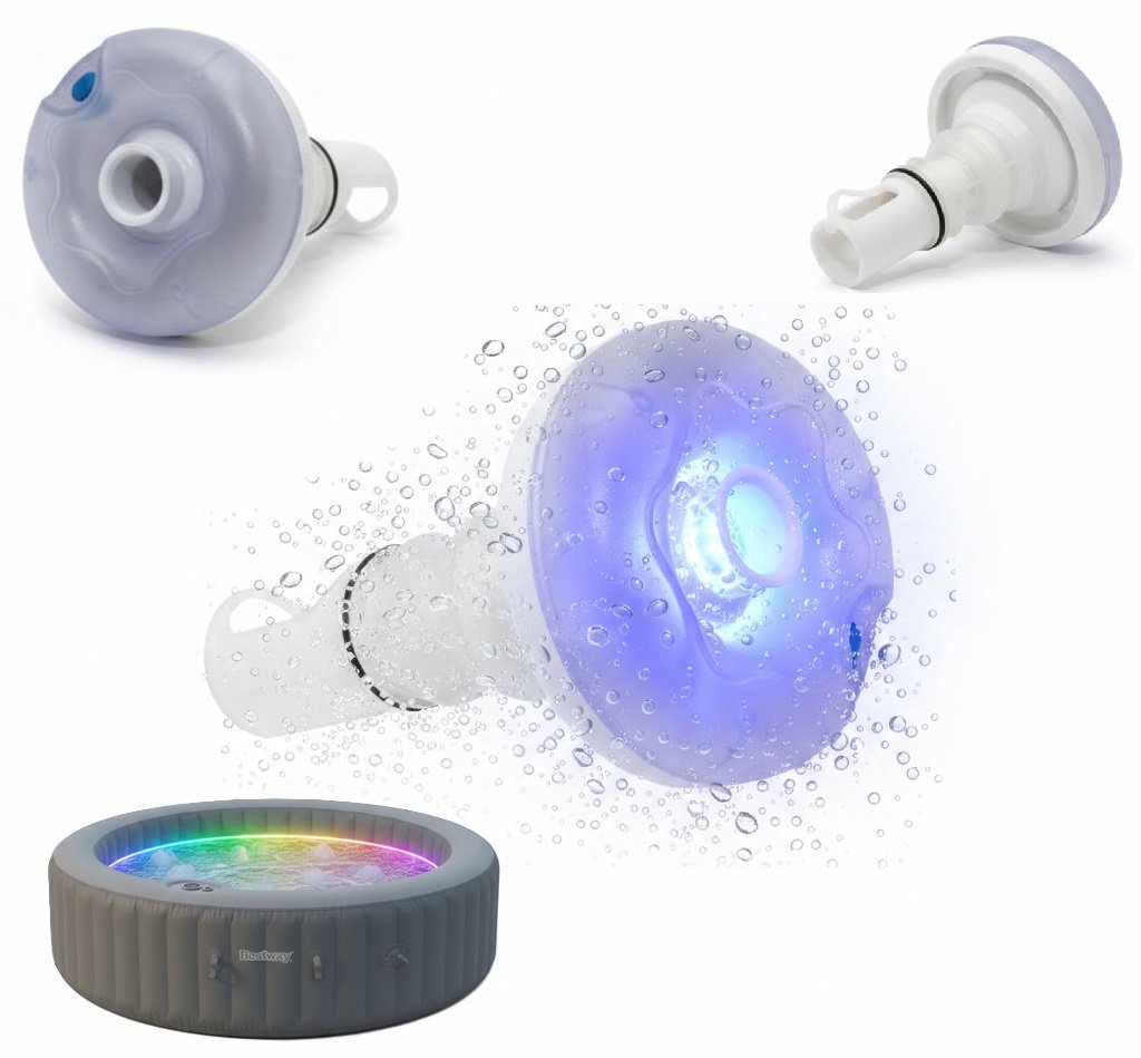 Bestway dysza ze światłem led kolorowe podświetlenie do spa  santorini