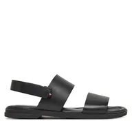 Sandały męskie - Sandały Tommy Hilfiger Premium Hilfiger Strappy Lh Sand FM0FM05356 Czarny - miniaturka - grafika 1