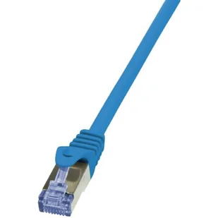 LogiLink Kabel sieciowy CQ3036S CAT 6A S/FTP AWG 26/7 RJ45 1 m Niebieski - Patchcordy - miniaturka - grafika 1