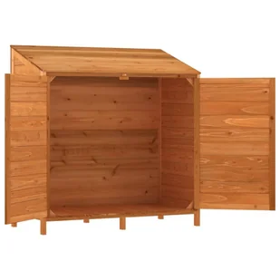 Szopa ogrodowa, brązowa, 102x52x112 cm, lite drewno jodłowe Lumarko - Altany ogrodowe - miniaturka - grafika 5