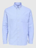 Koszule męskie - Camicia Oxford Uomo Selected Oxford Basic Celeste - miniaturka - grafika 1