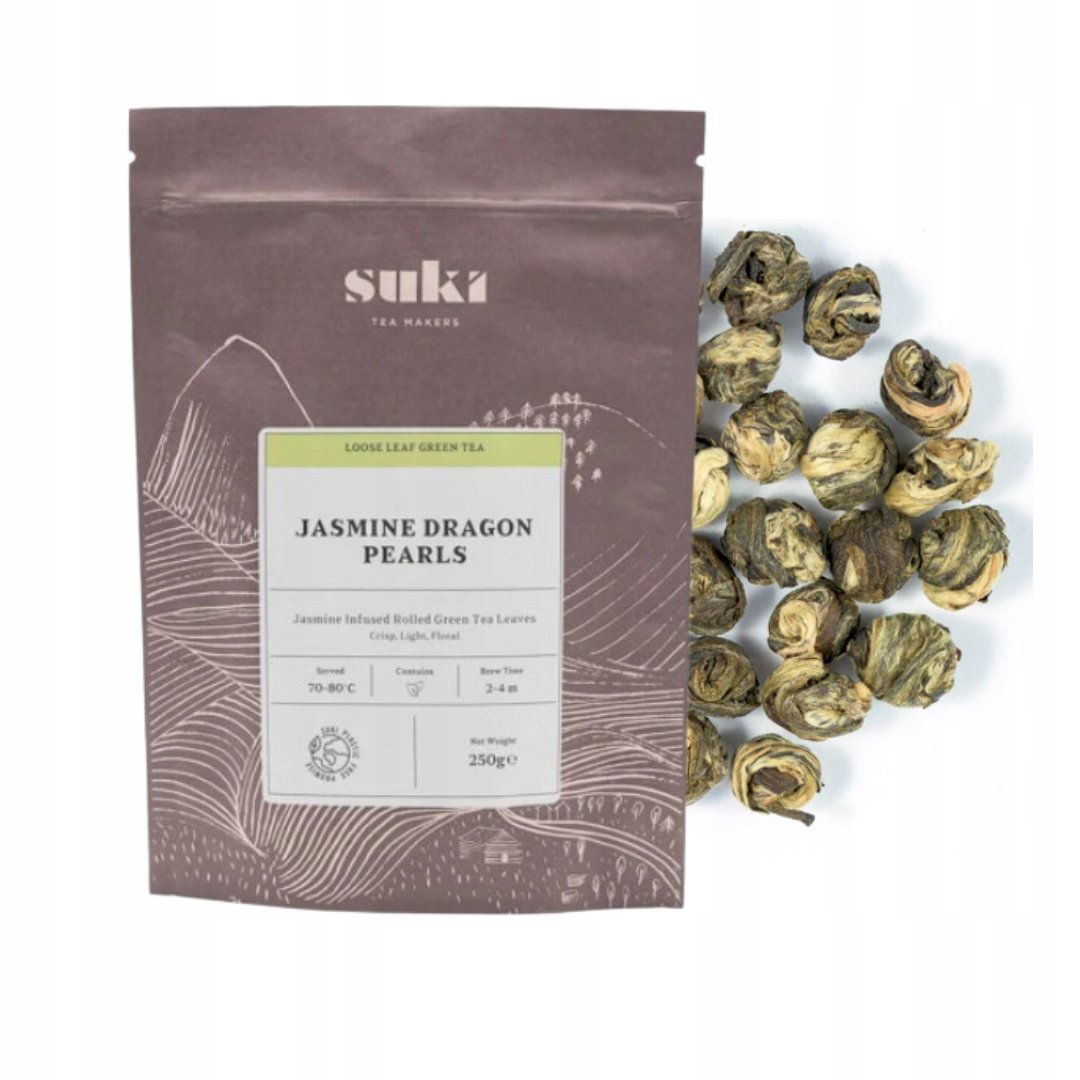 Herbata zielona jaśminowa rolowana 250g premium kulki