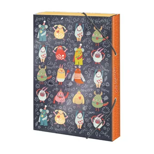 Teczka z gumką A4, 4 cm, Cute Monsters - Teczki i skoroszyty - miniaturka - grafika 1