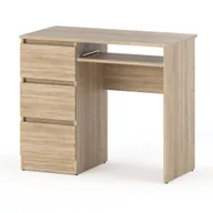 Biurka gamingowe - Biurko Komputerowe Dąb Sonoma 90 CM 3 Szuflady Meble Gamingowe Szkolne - miniaturka - grafika 1