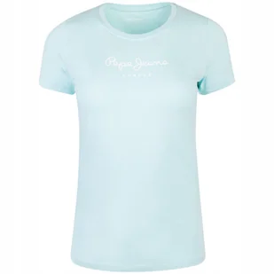 PEPE JEANS KOSZULKA DAMSKA T-SHIRT NEW VIRGINIA SS N FUTURE NIEBIESKA r.S - Koszulki i topy damskie - miniaturka - grafika 1