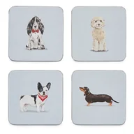 Pozostałe akcesoria kuchenne - Zestaw 4 podkładek Cooksmart ® Curious Dogs - miniaturka - grafika 1