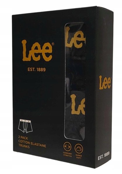 LEE Bokserki męskie 2-pack CZARNY CZARNY XXL