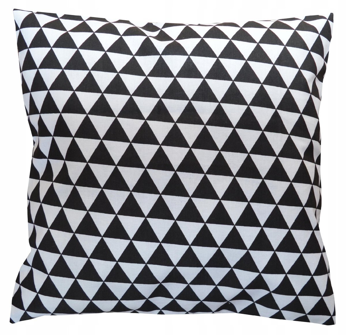 Poszewka na poduszkę bawełniana czarno biała trójkąty modna