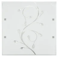 Lampy sufitowe - Candellux Lighting kwadratowy plafon FONTANA 10-61133 szklana lampa sufitowa 30cm nowoczesna z aplikacją 10-61133 - miniaturka - grafika 1