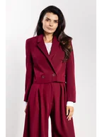 Marynarki i żakiety damskie - Awama Blezer w kolorze bordowym - miniaturka - grafika 1