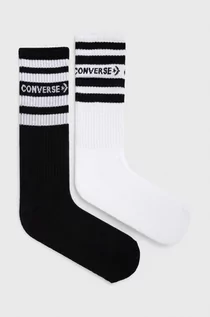 Skarpetki męskie - Converse skarpetki (2-pack) męskie kolor biały - grafika 1