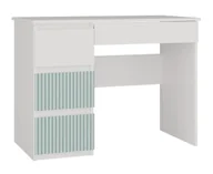 Biurka - Lewostronne biurko do nauki biały + miętowy - Foka 4X - miniaturka - grafika 1