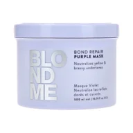 Maski do włosów - SCHWARZKOPF BLOND ME BOND REPAIR PURPLE Neutralizująca maska do włosów siwych i blond 500 ml - miniaturka - grafika 1
