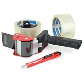 Taśmy klejące - Oklejarka Rapesco Do Taśm +2 Taśmy Krystal + Nóż - miniaturka - grafika 1