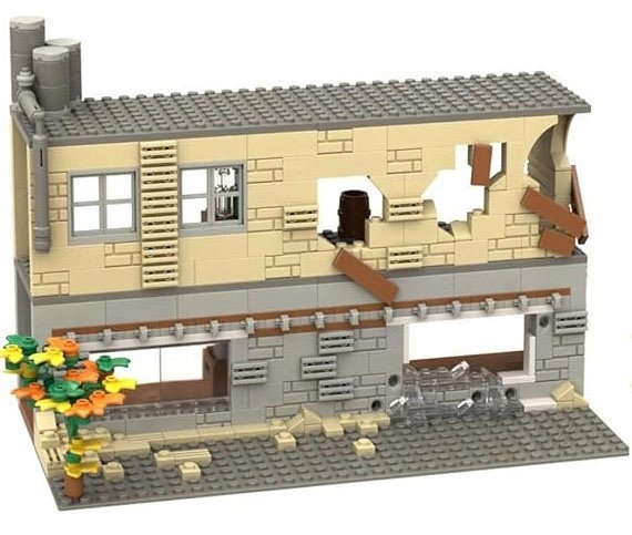 BUDYNEK 0459 - baza wojskowa wojsko płytka klocki figurki czołg bronie dom