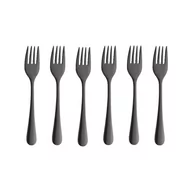 Zestawy sztućców - Komplet Widelczyków Do Ciasta 6 Sztuk Slim Black Villa Italia - miniaturka - grafika 1