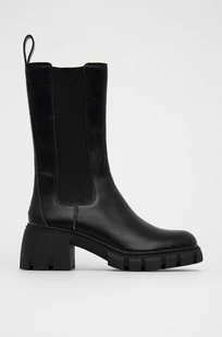 Steve Madden Kozaki damskie kolor czarny na platformie - Botki damskie - miniaturka - grafika 1
