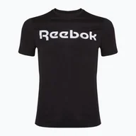 Koszulki męskie - Koszulka męska Reebok Gs Linear Read Tee black/white - miniaturka - grafika 1