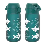 Butelki filtrujące - ION8 Zielona butelka na wodę w rekiny 350 ml - miniaturka - grafika 1