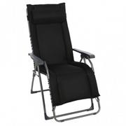 Fotele i krzesła ogrodowe - OASI DAYDREAMER czarny - rozkładany fotel relaxacyjny - miniaturka - grafika 1