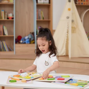 VIGA Drewniane Puzzle Układanka Montessori 2w1 Figurki Farma - Układanki dla dzieci - miniaturka - grafika 4