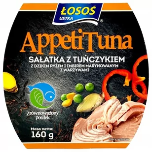 ŁOSOŚ Sałatka z Tuńczykiem, Dzikim Ryżem i Imbirem Marynowanym z Warzywami 160g - Konserwy i dania rybne - miniaturka - grafika 1