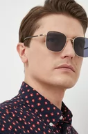 Okulary przeciwsłoneczne - Gucci okulary przeciwsłoneczne męskie kolor szary - miniaturka - grafika 1