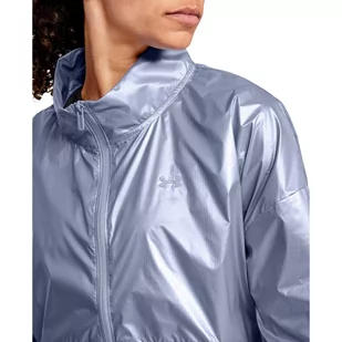 Kurtka damska Under Armour METALLIC WOVEN PO ANORAK - Kurtki i kamizelki sportowe damskie - miniaturka - grafika 4