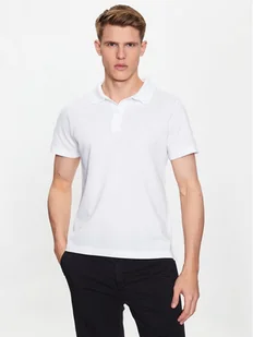 Trussardi Polo Emboidered 52T00712 Biały Regular Fit - Koszulki męskie - miniaturka - grafika 1