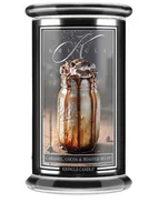 Świece - Caramel, Cocoa & Toasted Fluff - Kringle Candle - duża świeca z dwoma knotami (624g) - seria Reserve - miniaturka - grafika 1
