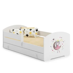 Łóżko dziecięce LUK z szufladą i barierką 140x70 Śpiąca księżniczka - Łóżka dla dzieci i młodzieży - miniaturka - grafika 1