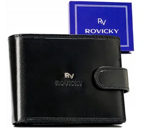 Duży, męski portfel ze skóry naturalnej - Rovicky - Portfele - miniaturka - grafika 1