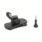 Inne - TEMU Obrotowy klips do plecaka 360° pasujący do plecaków Hero 13/12/11/10/9/8 z szybkim stojakiem, odpowiedni dla sportowych kamer, klip na pasek - miniaturka - grafika 1