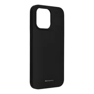 Etui i futerały do telefonów - OEM Futerał Mercury Silicone do iPhone 14 PRO MAX czarny - miniaturka - grafika 1
