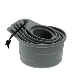Lurch pomiaru zestaw kubków (-częściowy) Do odmierzania firmy składników w jednostkach Cup-jednostki miary, silikon, szare, 13 x 10 x 6 cm, 5 - 70261 - Pozostałe akcesoria kuchenne - miniaturka - grafika 1