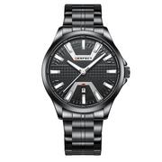 Zegarki męskie - Czarny zegarek męski bransoleta duży solidny Perfect M112D - miniaturka - grafika 1