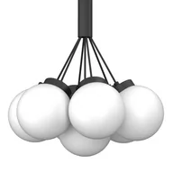 Lampy sufitowe - Kulista lampa wisząca iO 5071 Shilo do salonu szklana czarny biały - miniaturka - grafika 1