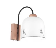 Lampy ścienne - Kolarz A1352.61.Gr.100- Kinkiet NONNA 1xE27/60W/230V jeleń dąb/biały/szare - miniaturka - grafika 1