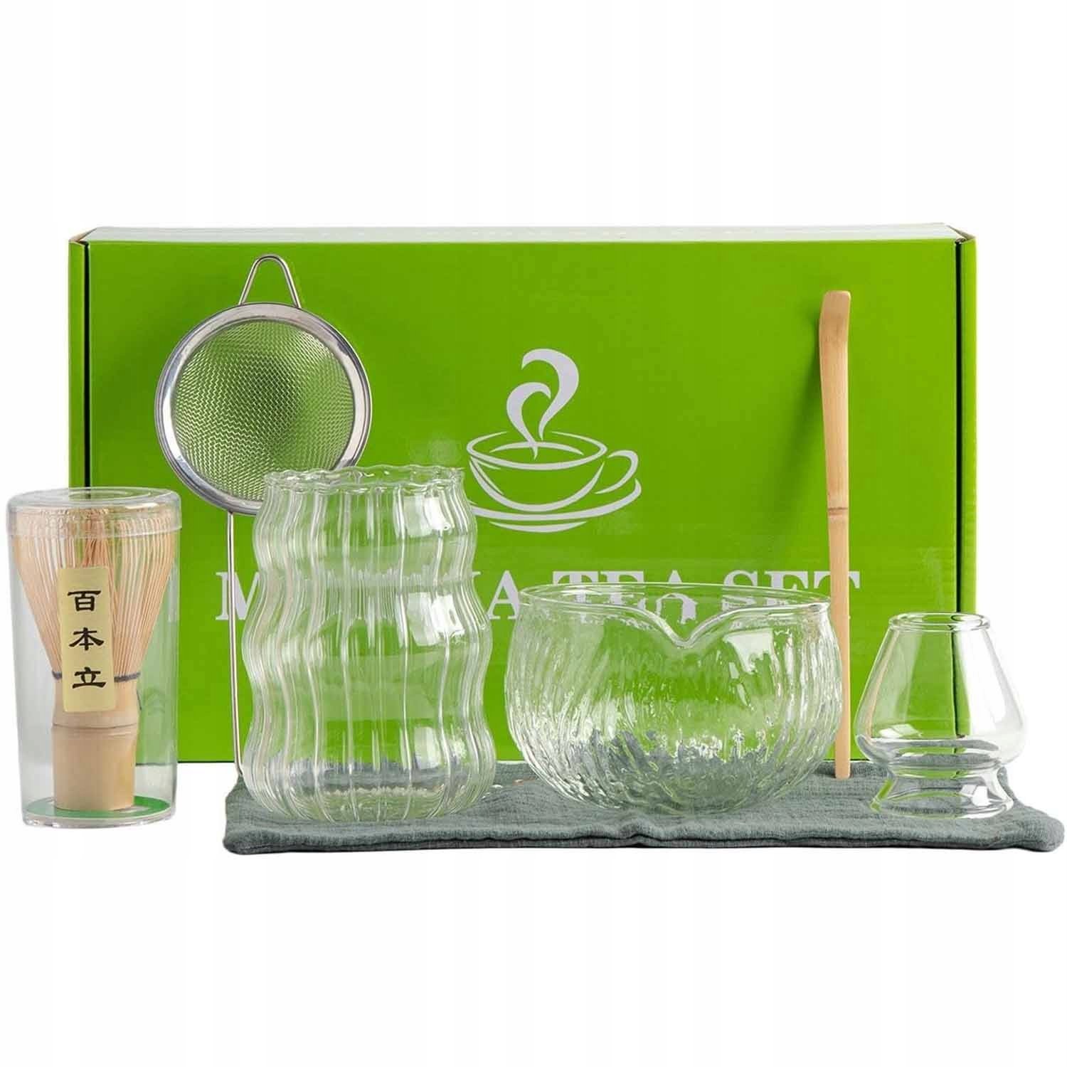 Zestaw Do Herbaty Matcha 7el, Chasen, Chashaku, Miotełka, Podstawka