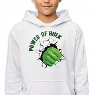 Bluzy dla dziewczynek - Bluza Dziecięca Z Kapturem Marvel Power Of Hulk -128Cm (7 - 8) Mix Wzorów - miniaturka - grafika 1