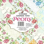 Scrapbooking - Papiery Do Scrapbookingu Piwonie Zestaw 18 Arkuszy - miniaturka - grafika 1