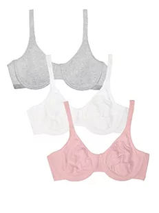 Fruit of the Loom Biustonosz damski (2 sztuki), Gorzka słodka różowa/biała/szara Heather, 90D - Biustonosze - miniaturka - grafika 1