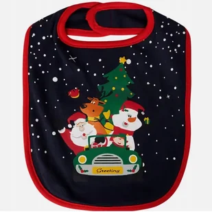 Śliniaczek śliniak świąteczny zapinany na rzep ŚWIĘTA bawełna 100% MIKOŁAJ - Śliniaki i fartuszki - miniaturka - grafika 1