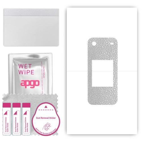 folia naklejka skórka strukturalna na TYŁ do Nokia 2780 Flip - Skóra Srebrna - apgo SKINS