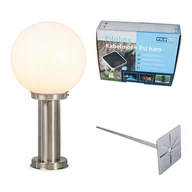 Lampy ogrodowe - QAZQA Lampa zewnętrzna stal nierdzewna 50 cm - Sfera z bolcem uziemiającym i tuleją kablową - miniaturka - grafika 1